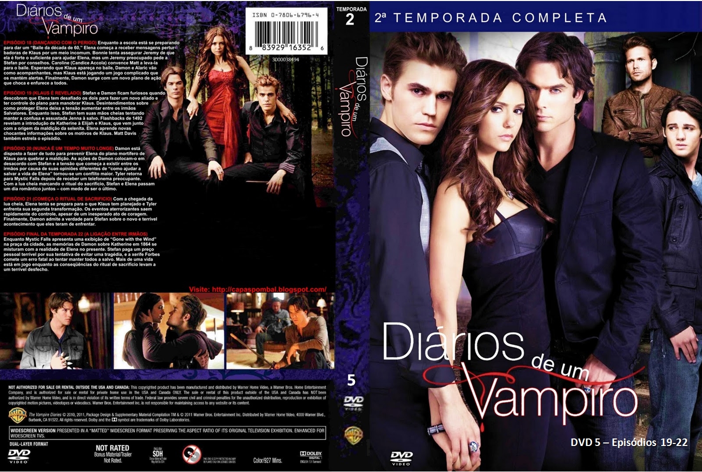 Diários do Vampiro (The Vampire Diaries) – 2ª Temporada (5 DVD's